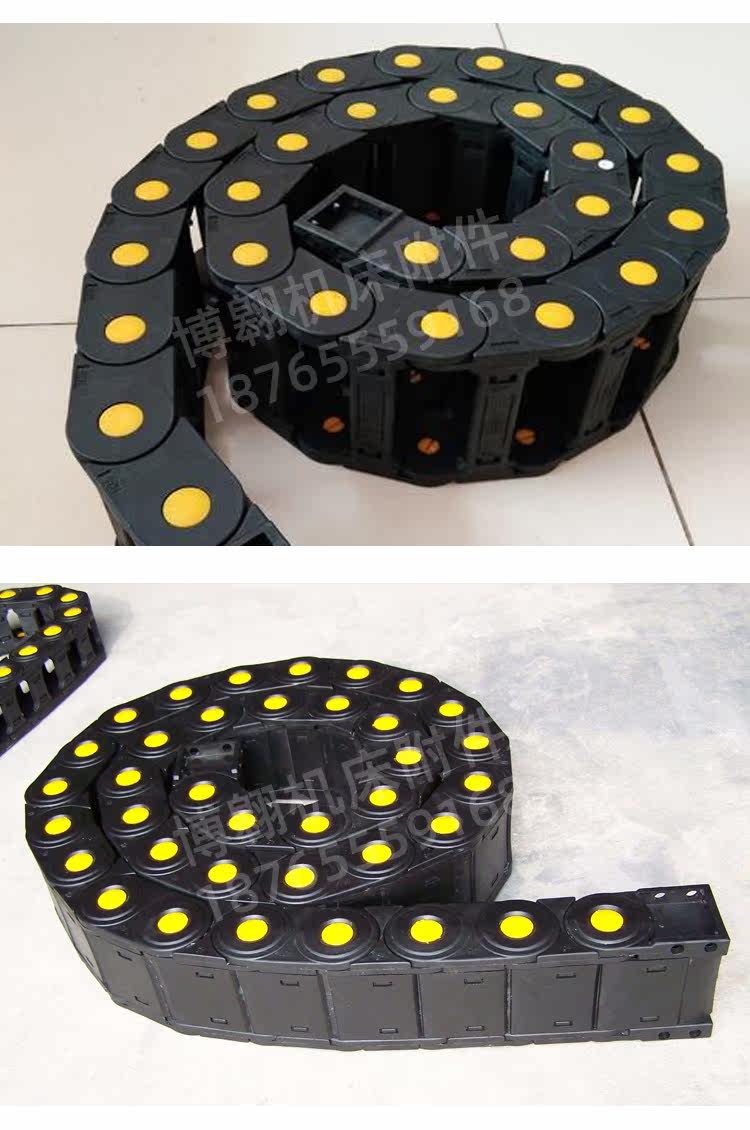 товар из китая 塑料尼龙拖链坦克链机床履带增强电缆线槽高速雕刻机工业传动链条