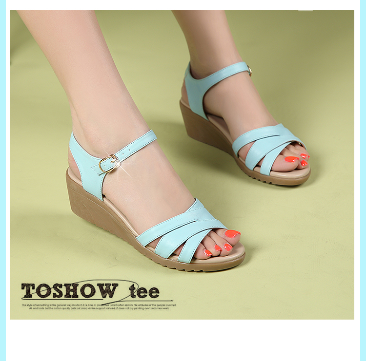 Đặc biệt cung cấp giải phóng mặt bằng 璞 Belle mùa hè dép mới nữ đáy phẳng với da wedge bohemian giày bãi biển dép gucci nữ