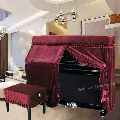 High-grade thick gold velvet piano cover custom fabric soft velvet piano cover full hot sale