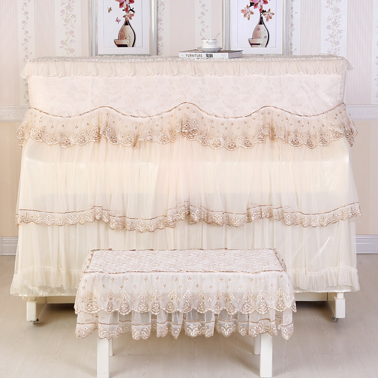 High-grade diamond velvet double-layer lace piano cover Piano cover New explosion-style reward factory direct limited-time specials
