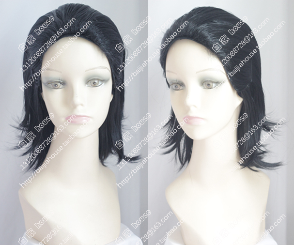 Cosplay Wig Avengers Loki Black Short Hair with Upturned Style Wig
