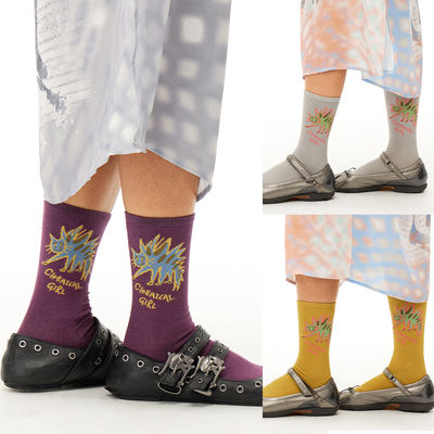chemical Girl "Fried Fur Kitten" cute pattern design mid-calf Chemical Fried Fur Kitten socks
