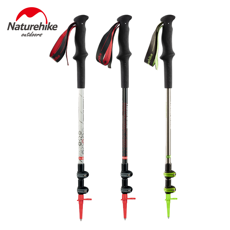 NH preliminary snow carbon aluminum alloy telescopic 3 knou lock climbing stick ultralight walking stick outdoor climbing stick mountaineering stick