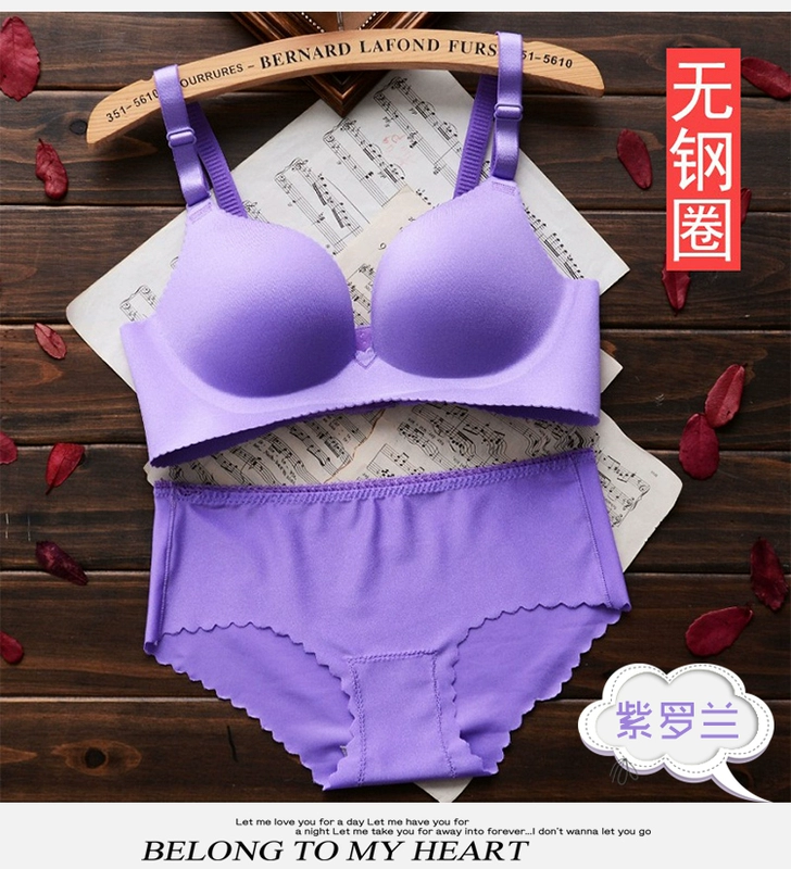 Một mảnh liền mạch không có vành cô gái nhỏ áo ngực đồ lót thiết nữ áo ngực tập hợp phần dày trên sữa nhận quần lót nữ đẹp