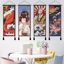 Japanese Ukiyo-e decorative painting Japanese zakaya roast meat shop hanging painting living room background wall mural painting background cloth