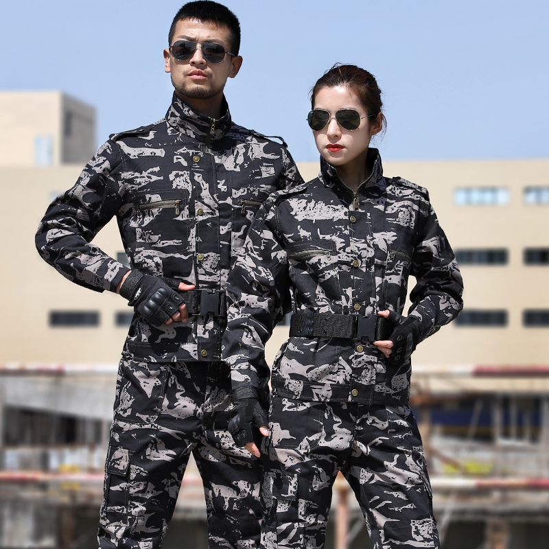 Blackhawk camouflage suit women's suit men's military training suit wear-resistant labor insurance work clothes outdoor field clothes spring and summer thin section