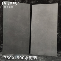 750x1500 gray plain elegant cement brick big board tile