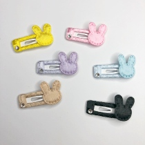 South Korea imported pet bb clip square broken hairpin super cute bunny dog head flower Marzis Yorkshire