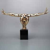 Modern minimalist Creative Diving Characters Living-room Pendulum small Sculpture Hotel Sales office Decent Board Room Soft Adornment