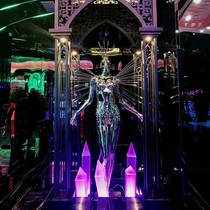 Customised GRP Sculptures Muus Beauty Goddess Model Nightfield KTV Stage Fashion Plated Figures Floor Pendulum
