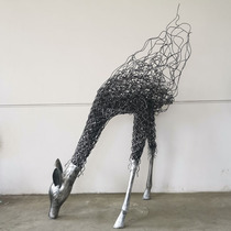 Stainless Steel Iron Art Deer Hollowed-out Animal Mercy Hotel Lobby Floor Swing Piece Landscape Engineering Crafts Decoration