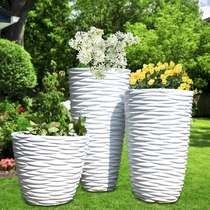 Outdoor glass fiber reinforced plastic flower pot Sculpture Mall Garden Garden garden landscape decoration crafts villa home furnishings