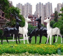 Ornaments geometric surface abstract deer ornaments large park garden landscape decoration garden glass fiber reinforced plastic animal sculpture