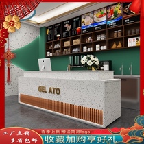 Cashier Commercial bar Modern simple reception desk Can be customized beauty salon counter Storage integrated hair salon front desk