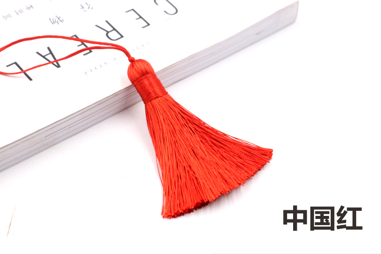 Scion Flow Su Hanging Ears China Knots Delicate Artificial Silk Red Wood Bookmark Crystal Bag DIY Ornament Accessories