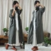 Bản gốc Trung Quốc Zen Zen Women Áo khoác dài lỏng lẻo Quạt dày văn học Áo cổ điển Áo gió - Trench Coat áo phao lông vũ nữ Trench Coat