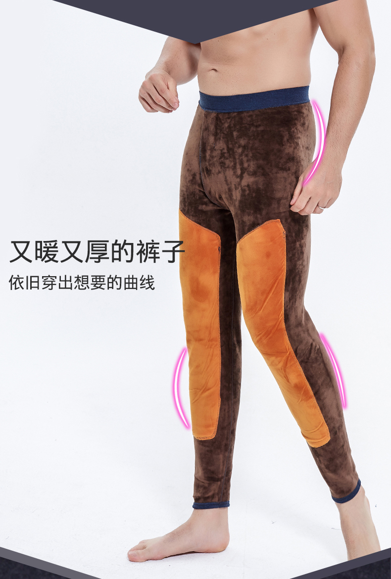 Thu đông 2018 nam mới size quần mùa thu dày quần cộng với nhung đầu gối nhung quần ấm quần lạnh legging nữ