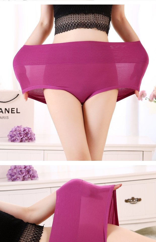 2018 phụ nữ mới eo cao đồ lót rắn màu modal cộng với phân bón tăng mỡ mm200 kg tóm tắt bụng tam giác quần lót đẹp
