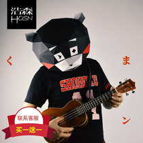 Christmas Kumamon Kumamoto bear peripheral animal headgear mask Cute cartoon anime two dimensional expression pack
