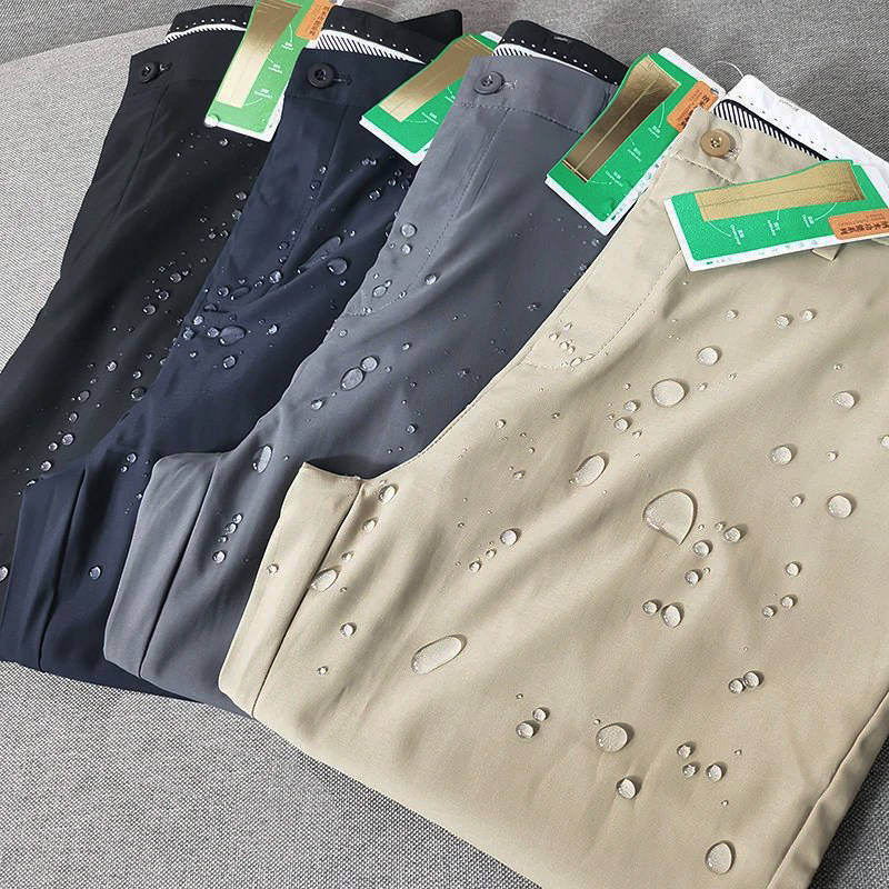 Nano black technology waterproof oil - resistant air - resistant breathable spring - summer thin men business to wear pants