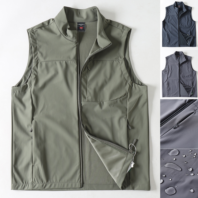 Cabinet 698 Waterproof, Breathable, Sun-Proof, High-Elasticity Spring and Summer Men's Outdoor Mountain-Style Casual Stand-Up Collar Vest Functional Vest