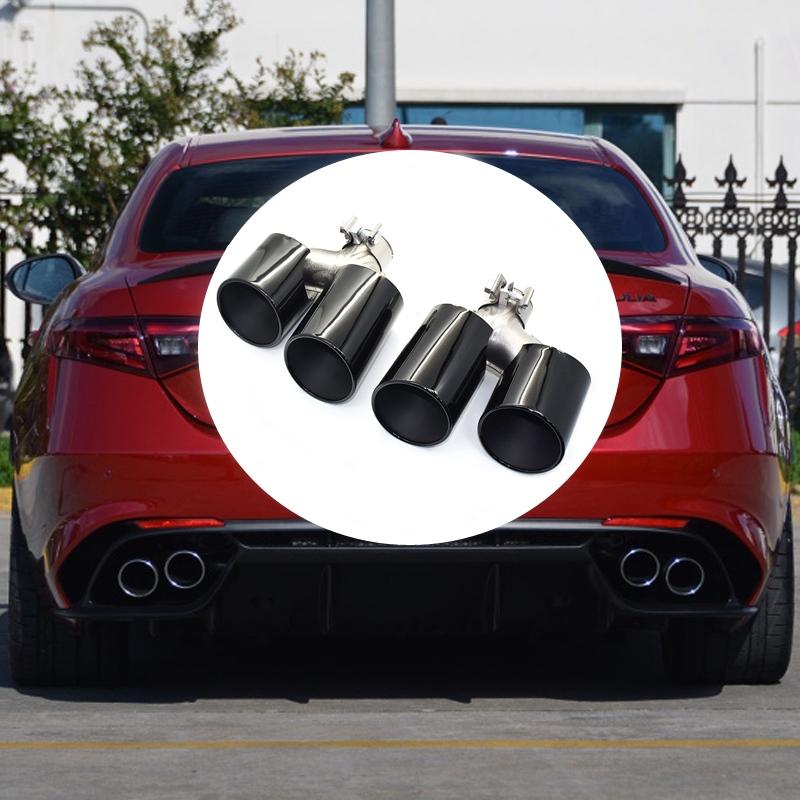 For Alfa Romeo Giulia Juliet Exhaust Tube Modified Four-out Carbon Fiber Tail Larynge