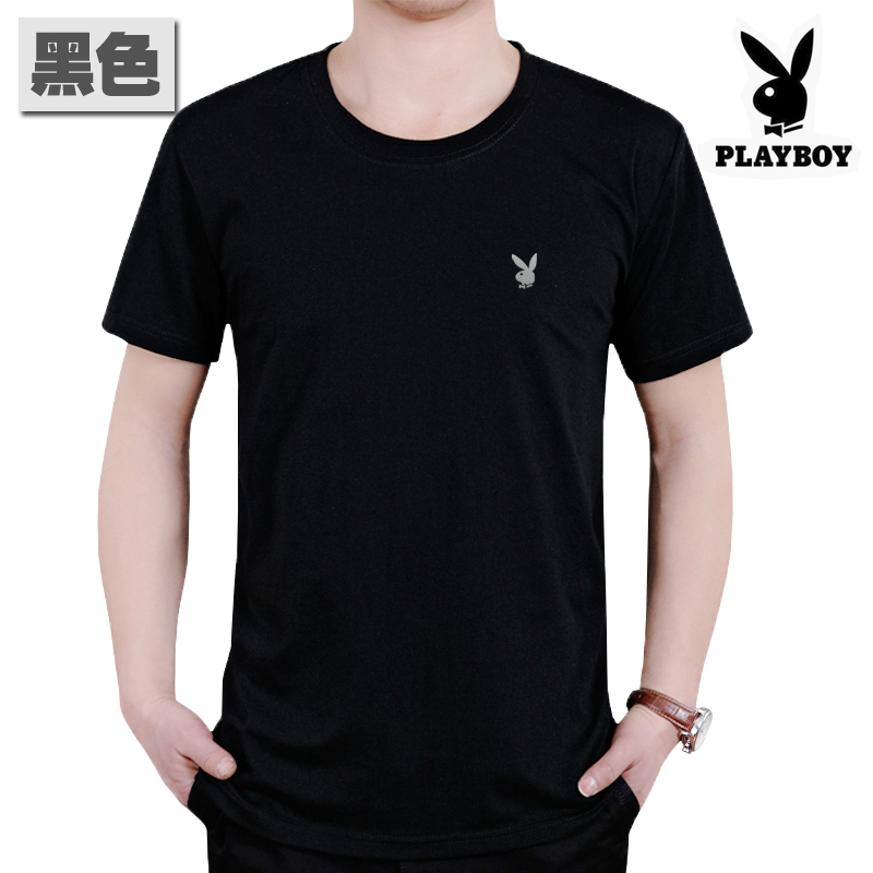 Playboy người đàn ông trung niên của ngắn tay t-shirt vòng cổ mùa hè lỏng trung niên bông áo cha cha nạp