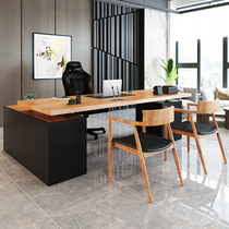 Industrial style boss desk desk simple modern manager table supervisor table and chair combination loft solid wood desk