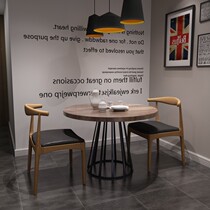 Brief solid wood for old round table Home Dining Table Round Table Retro Coffee Table Restaurant Hotel Hotpot Big Round Table