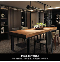 American wrought iron wood large conference table long table simple modern rectangular loft desk industrial style table and chair