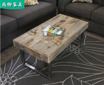 American country retro old table coffee table loft conference table desk coffee table table dining table and chair set table