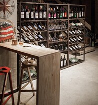 Iron Art Wine Cabinet Red Wine Shelving Modern Minimalist Door Hall Cabinet Living-room Decorated Cabinet Dining Room Screen Cabinet Wine Cabinet