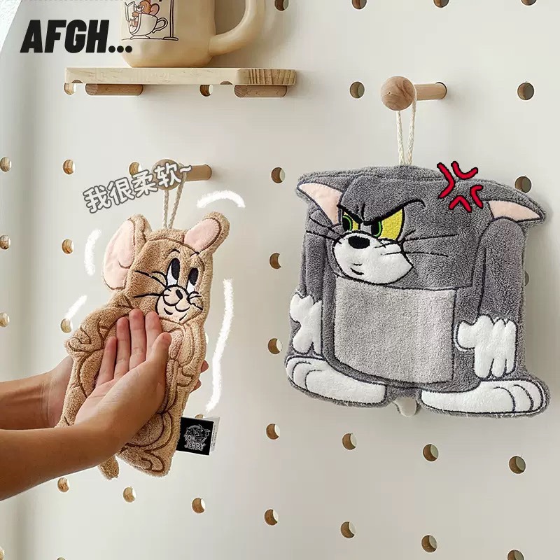 Authentic Tom and Jerry Hand Towel Tomjerry Cute Hanging Handkerchief Soft Absorbent Lint-Free Kitchen Towel Authentic Tom and Jerry Hand Towel Tomjerry Cute Hanging Handkerchief Soft Absorbent Lint-Free Kitchen Towel