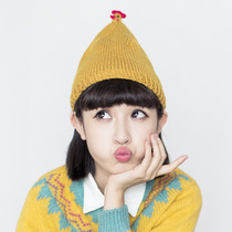 Not enough store The Beard Man handknitted creative spire top male and female wool line hat winter warm