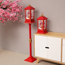 Creative Spring Festival Gong Xi Fa Cai Music Snow Lantern New Year Decoration Floor Lantern New Year Lantern Festival Lion Dance Horse Lantern