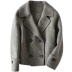 2019 mới hai mặt ngắn của phụ nữ mỏng len cashmere áo khoác len xương cá nhỏ áo len nhỏ áo khoác đôi nam nữ Áo khoác ngắn