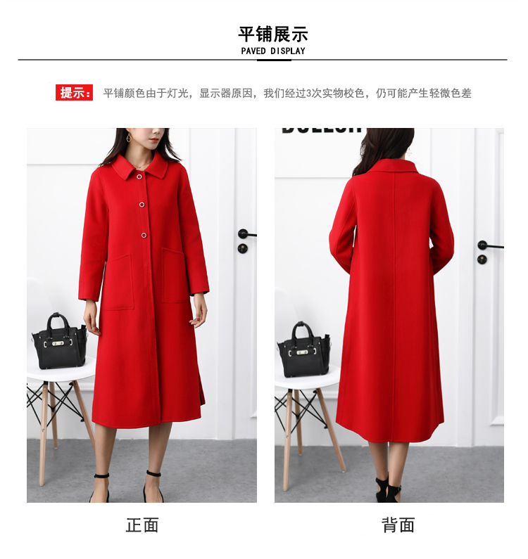 2019 mới hai mặt cashmere dài nữ 100% len cashmere thủ công áo khoác len chống mùa áo phao nữ dáng dài hàn quốc