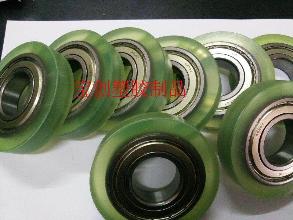 Bearing rubber polyurethane rubber roller roller over paper wheel pressed wire wheel
