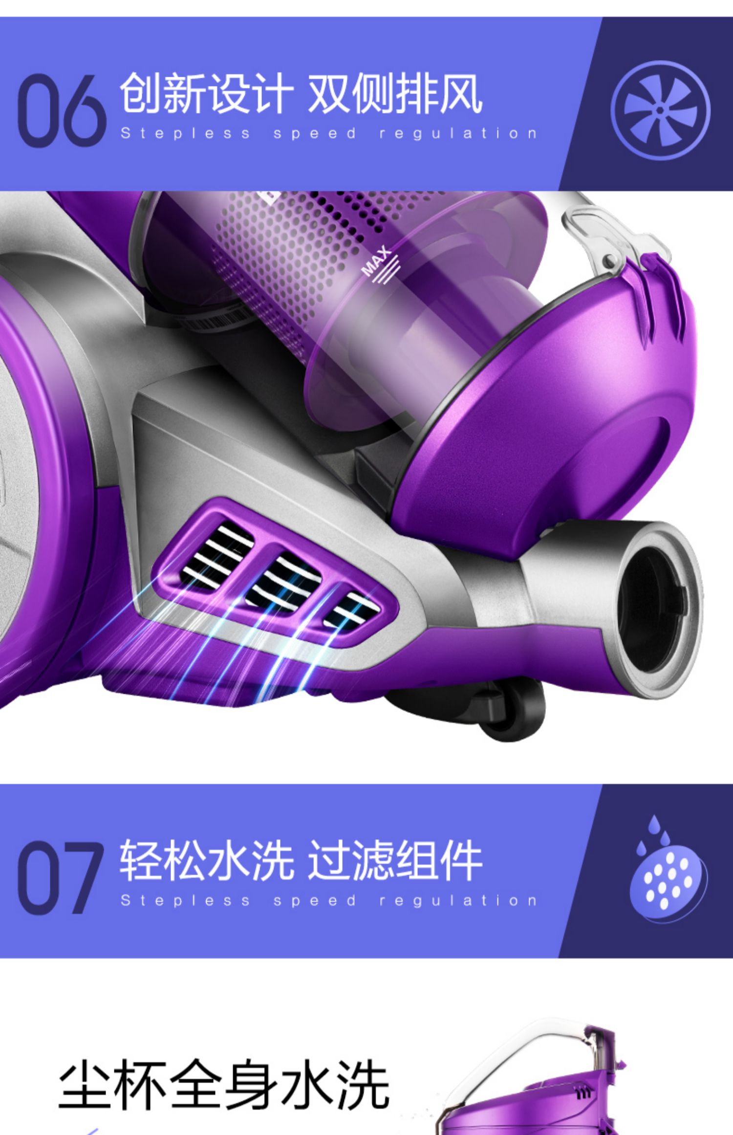Máy hút bụi gia đình Haier nhỏ im lặng cầm tay máy hút bụi - Máy hút bụi robot hút bụi liectroux