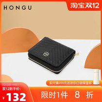 Red Valley Bag Womens 2021 New Cowhide Ringer Fashion Card Bag Multi Card Temperament Wallet Zipper Short 3012