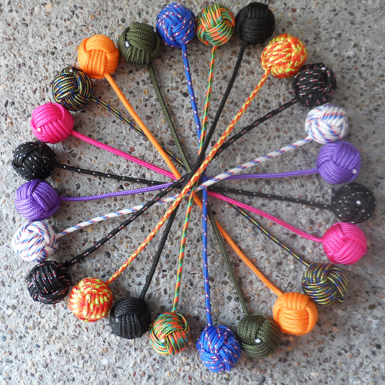 Umbrella Rope Woven Paula Pearl Monkey Boxing Knot Begleri Ball Finger Tip Decompression Exercise Yo-yo Ball Steel Ball