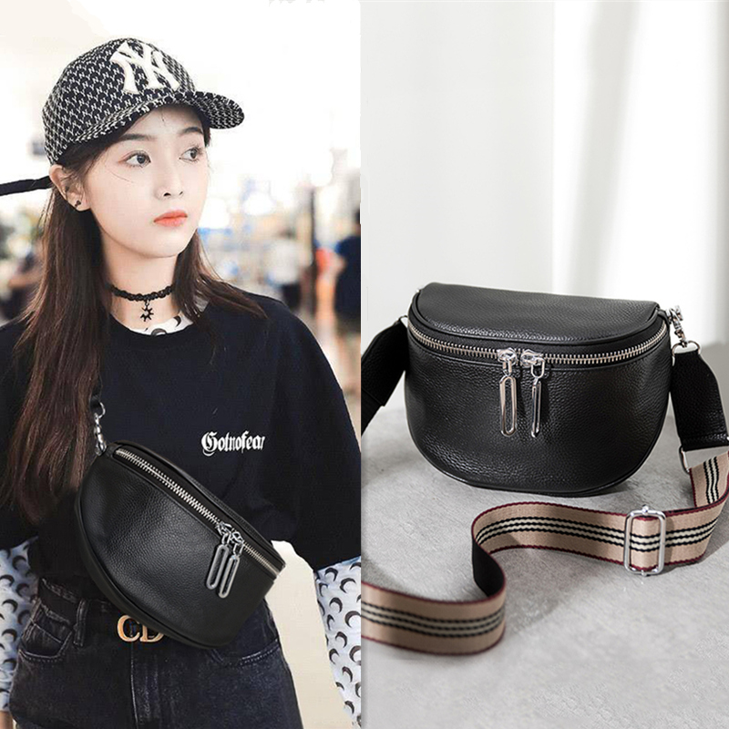 Head Layer Bull Leather Saddle Pack 2021 New Tide Fashion 100 Lap Bursting Single Shoulder Inclined Satchel Leather Women Bag Casual Chest Bag