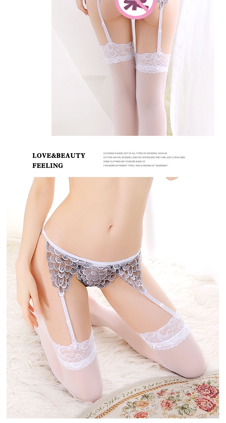 Ren chống trượt sexy ống dài vớ da lộn vớ đồ lót của phụ nữ đen Châu Âu và Mỹ garter phù hợp với đồ lót sexy