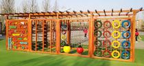 Kindergarten Outdoor imported wooden climbing frame Children outdoor solid wood rock climbing wall Playground Large Toy