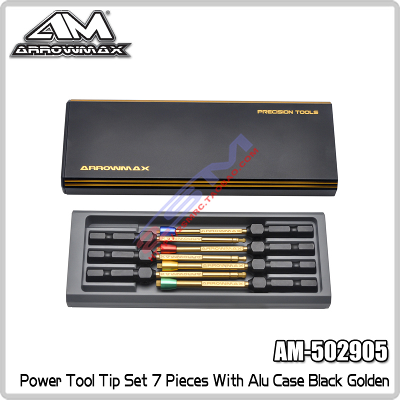 Arrowmax Am-502905 7-Piece Electric Tool Bit Set with Aluminum Alloy Shell