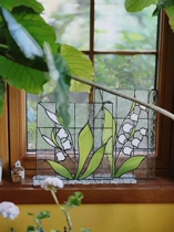 Original plagiarism shameful variety of retro Lily of the Valley Flowers stained glass window wall ornaments gardening groceries
