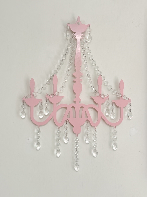 Free Shipping European-Style Iron Art Pink Girly Heart Glass Crystal Wall Decoration Living Room Dining Room Creative Home Wall Decorations