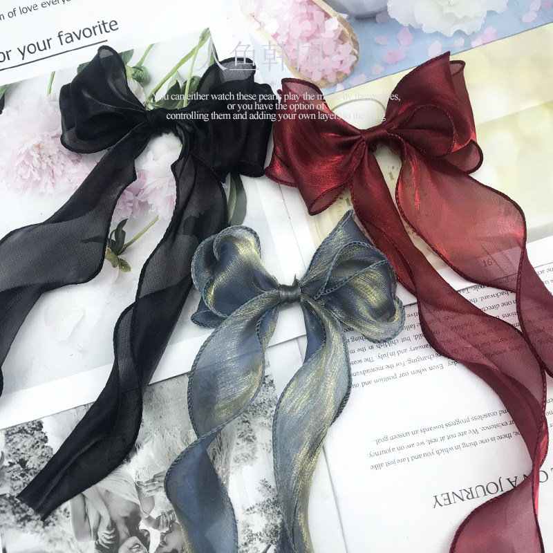 DIY Korea Fancy Color Yarn Pearlescent Wave Copylace Yarn Hair Accessories Handmade Butterfly Knot Gift Man Fishy Lock Side Yarn