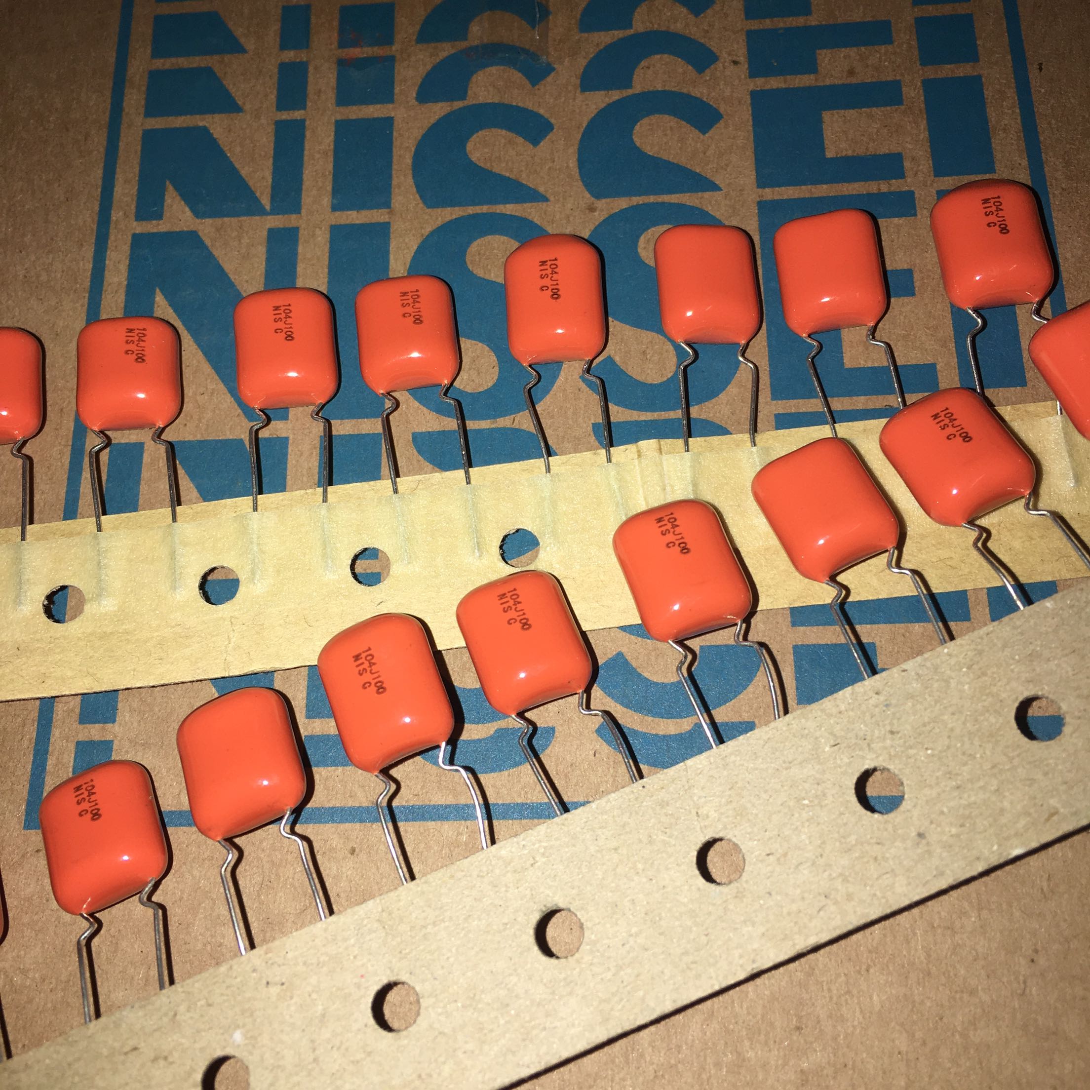 Japan NISSEI 0.1UF100V APS orange metal film capacitor 104J100V