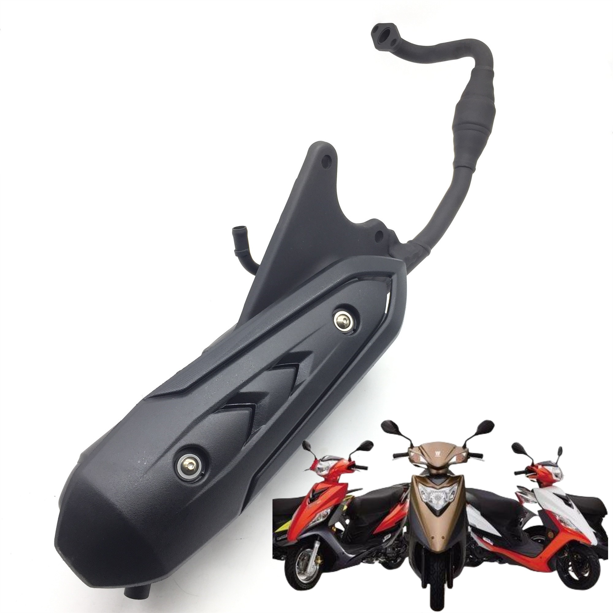 Applicable how-to Lingdi HJ125T-18 HJ125T-18A HJ125T-18E HJ125T-18E fitting exhaust pipe silencer-Taobao